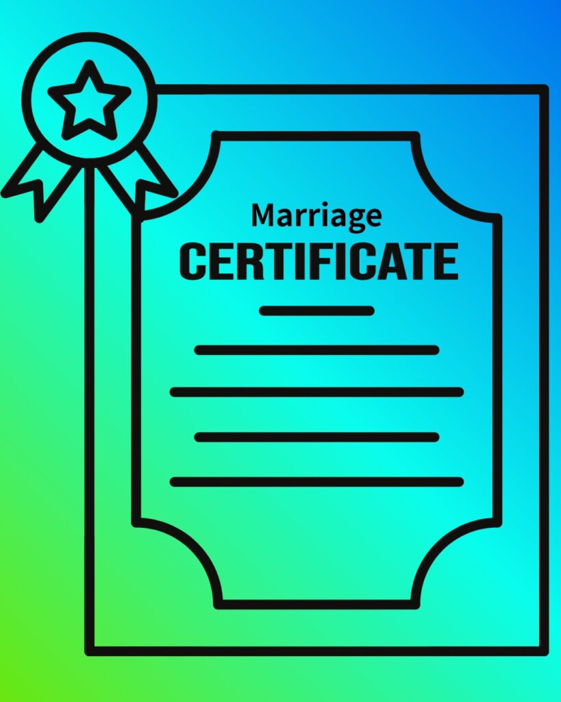 Marriage Certificate例の画像