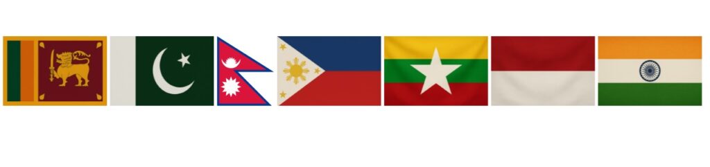 在留資格取扱の出身国国旗