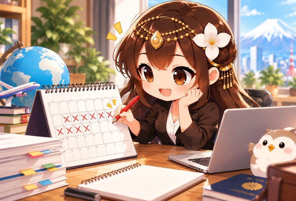 カレンダー数えるアンコさん画像